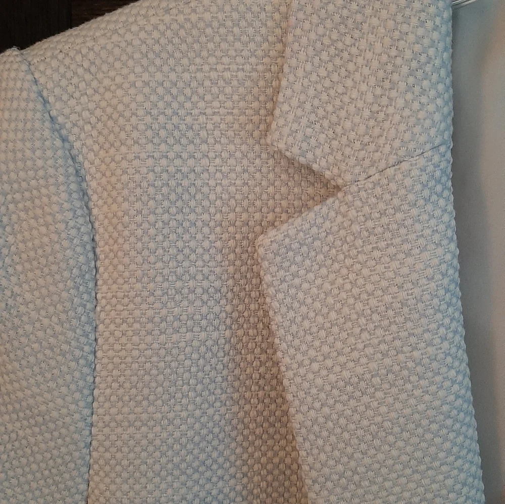 NWT Ann Taylor $169 Knit Twill Newbury Blazer in Texture, Size 8, Style # 607645 - Picture 7 of 11